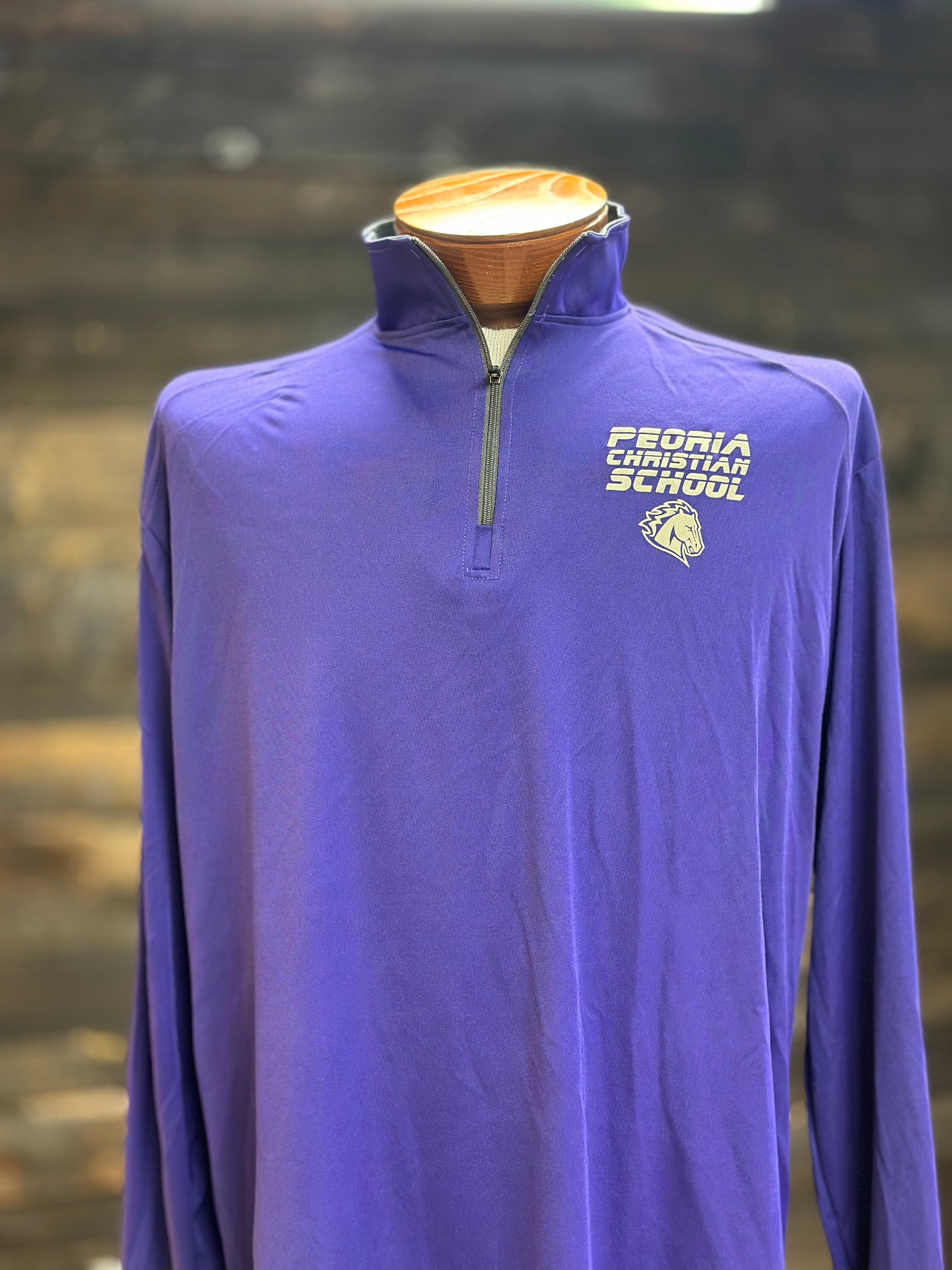 NOW $40 Purple Quarter Zip | Peoria Christian School